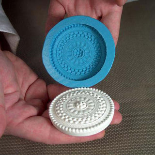 Finished Silicone Plastique Mold Removed from Medallion Master
