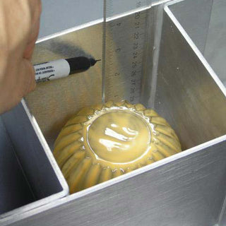 Marking a Fill Line For a Liquid Silicone Mold Making Material