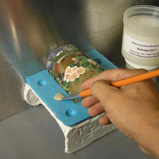 Mold-Dit Release Agent Being Applied To Silicone Mold Flange